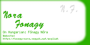 nora fonagy business card